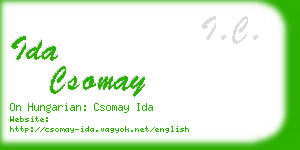 ida csomay business card